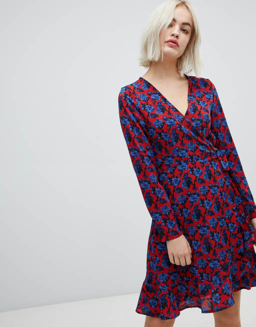 Blend She – Trophy – Geblümtes Wickelkleid