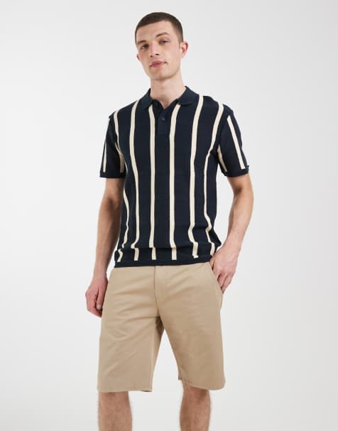 BLEND - Short chino slim en coton majoritaire - Beige poudré - view 1