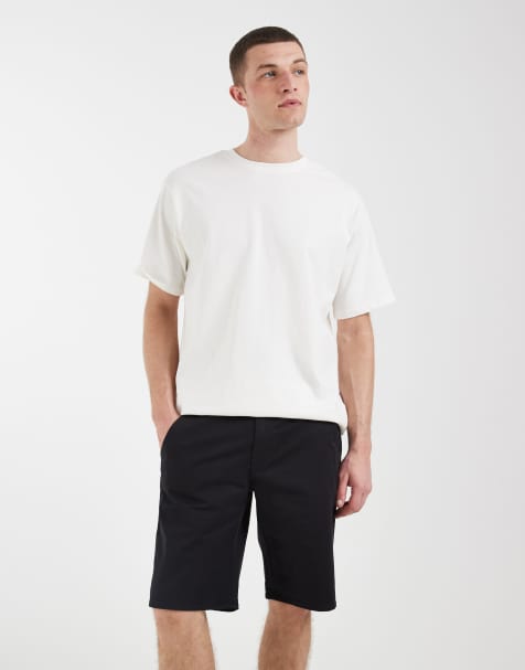 BLEND - Short chino slim en coton majoritaire - Noir - view 1