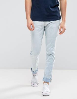 white wash denim jeans