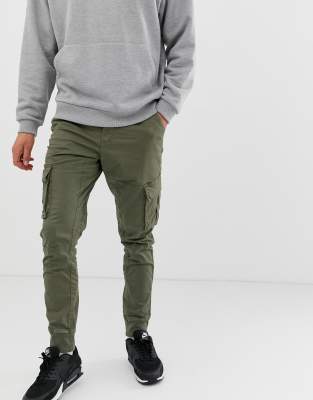 slim fit cuffed cargo trouser