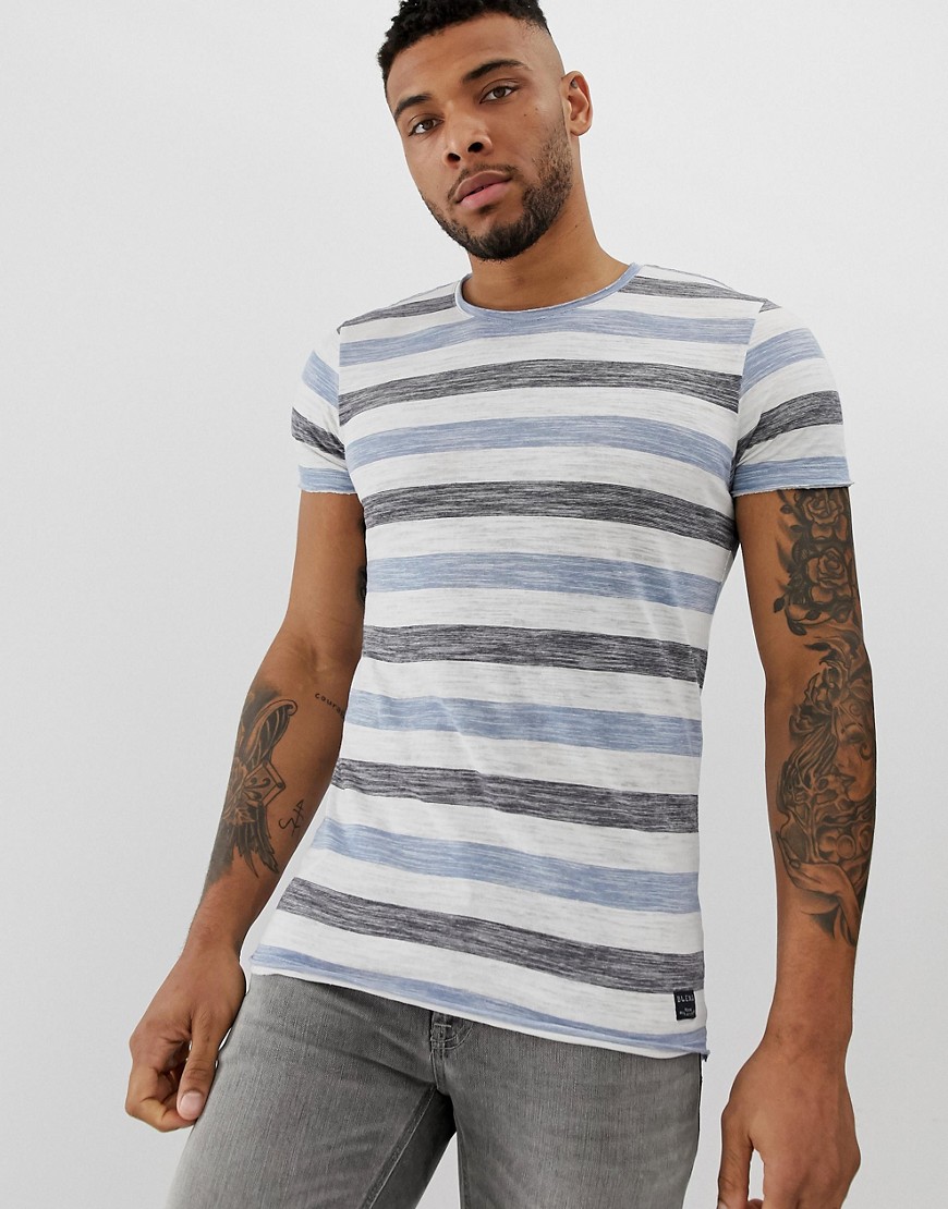 Blend - Slim-fit T-shirt met blauwe strepen