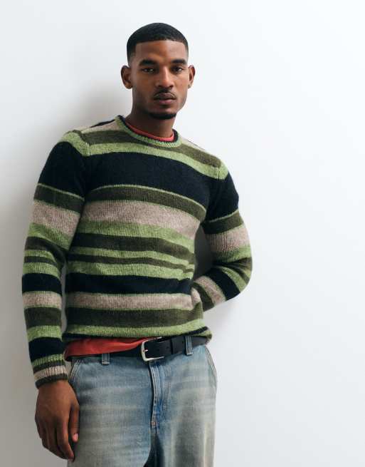 BLEND Strickpullover mit grünen Streifen, 5 von 5