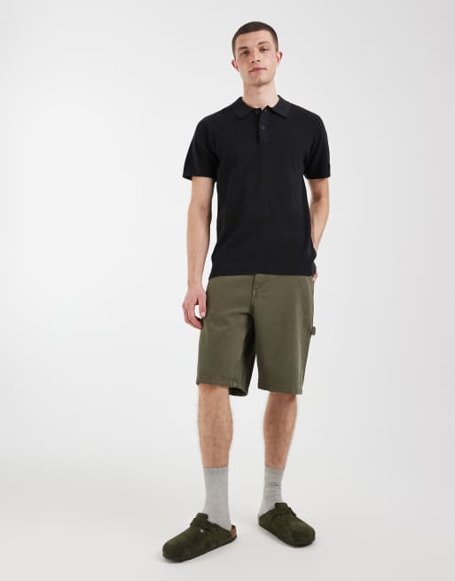 BLEND – Svart, stickad pikétröja i regular fit, 100% bomull, 2 av 5