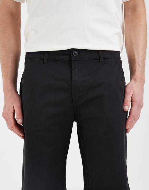 BLEND – Svarta, smala shorts i tyg med hög andel bomull, 4 av 5