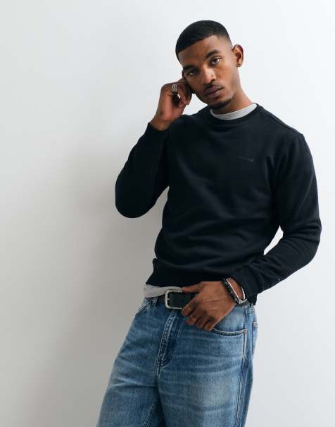 BLEND sweat-shirt regular fit riche en coton en noir - view 1