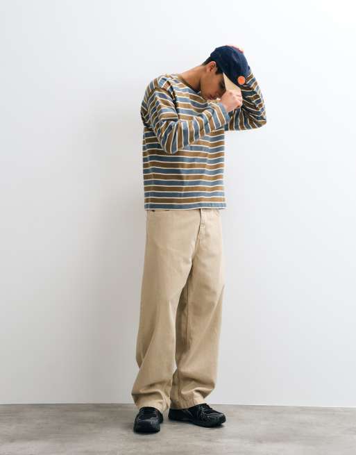 BLEND T-shirt a maniche lunghe a righe multicolore, 2 di 5