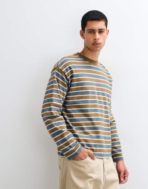 BLEND T-shirt met lange mouwen en strepen in multi - view 1