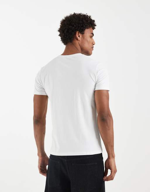 BLEND – Vit t-shirt i bomullsrikt tyg med rund halsringning, 2-pack, 5 av 5
