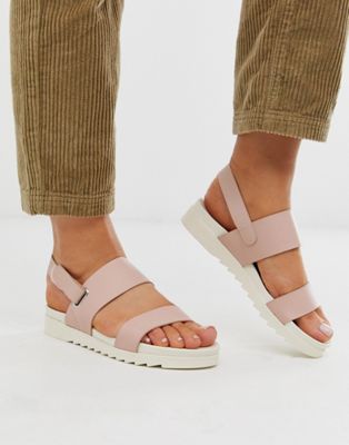Blink – Platta sandaler med hälrem-Beige