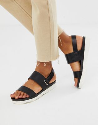 Blink – Platta sandaler med hälrem-Svart