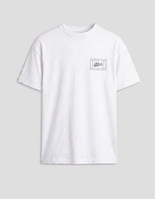 BLKVIS - Court - T-shirt a maniche corte bianca con grafica sul retro, 6 di 9