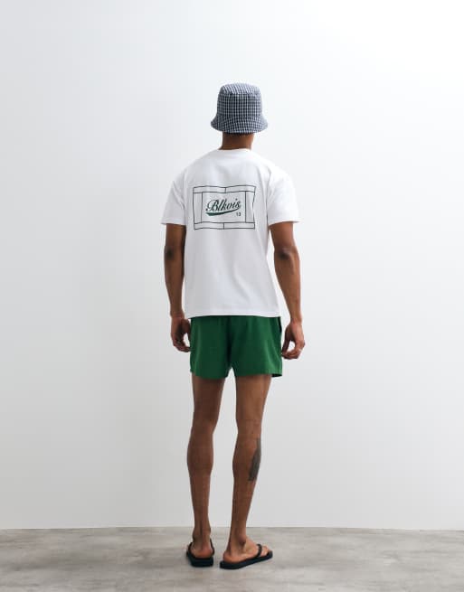 BLKVIS – Court – Vit t-shirt med korta ärmar och tryck baktill, 4 av 9
