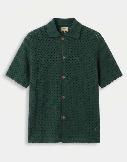 BLKVIS crochet shirt in green, 6 of 9