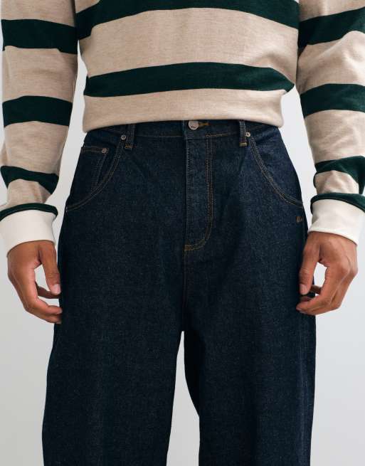 BLKVIS ensemble 2 pièces en jean selvedge coupe loose bleu indigo, 4 de 5
