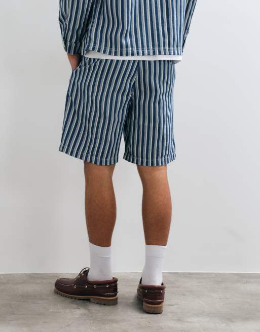 BLKVIS ensemble 2 pièces short en jean rayé bleu multicolore, 4 de 5