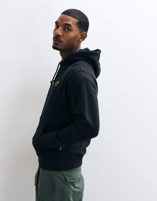 BLKVIS floral logo letter back print graphic hoodie in black, 4 of 5