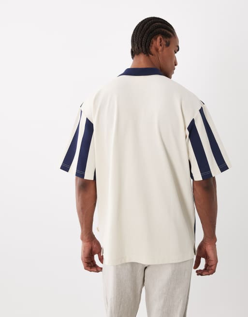 BLKVIS – Granatowa koszulka polo z piki w paski, 5 z 5