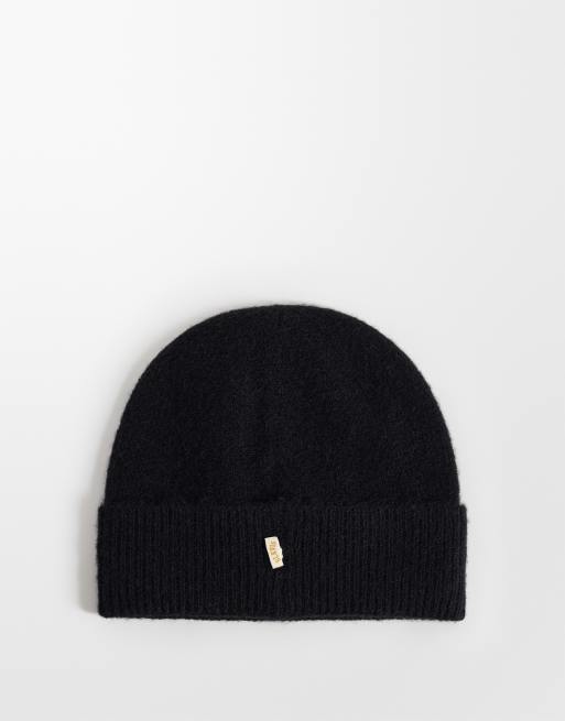 BLKVIS Logo-Fleece-Struktur-Beanie in Schwarz, 3 von 3
