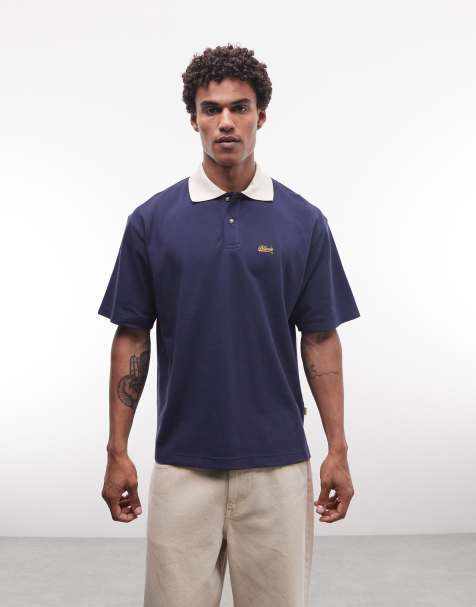 BLKVIS - Piqué poloshirt in marineblauw - view 1