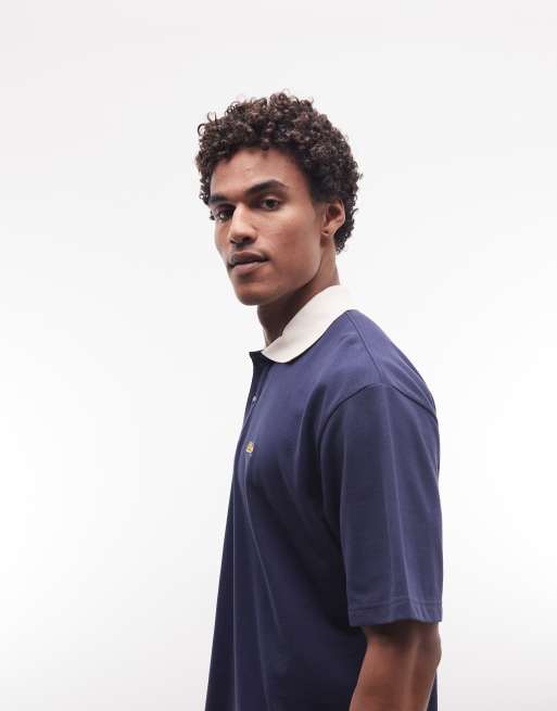 BLKVIS - Polo in piqué blu navy, 3 di 5