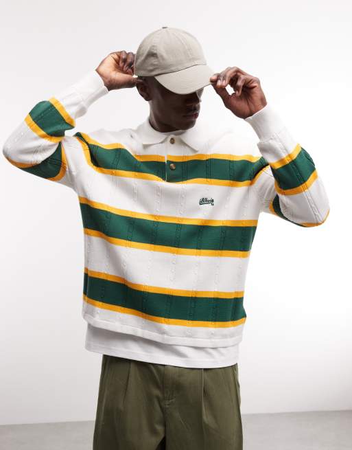 BLKVIS - Polo manches longues à rayures en maille torsadée - Multicolore