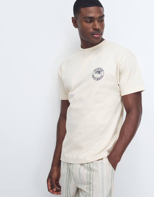 BLKVIS – Source – Kremowy T-shirt z grafiką z logo na plecach, 3 z 9