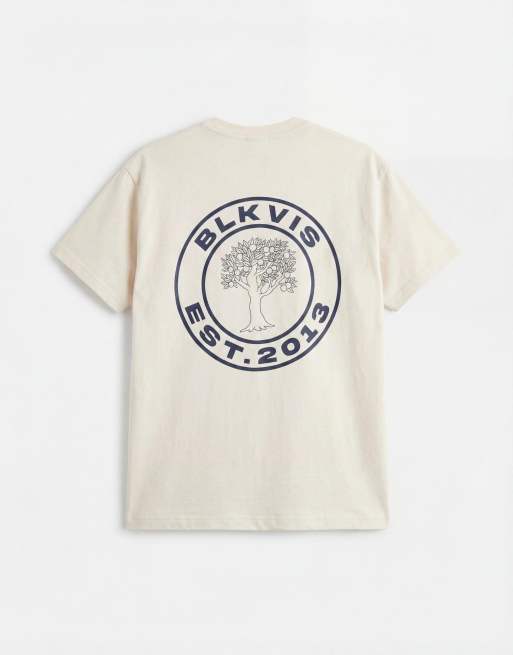 BLKVIS source t-shirt with back graphic in cream, 6 of 9