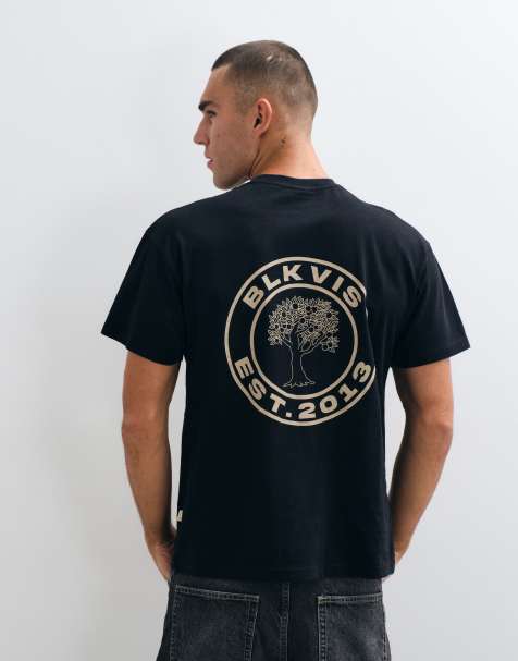 BLKVIS t-shirt z nadrukiem na plecach w kolorze czarnym - view 1