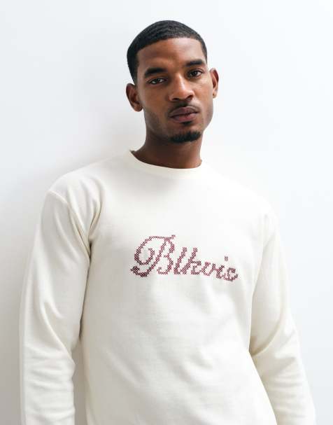 BLKVIS zware T-shirt met lange mouwen in crème - view 1