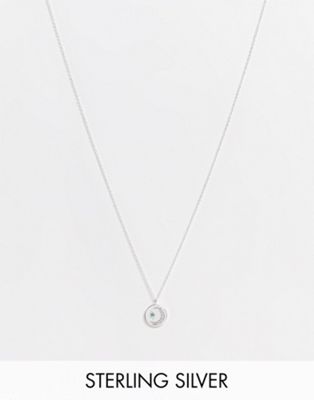 Bloom & Bay sterling silver necklace with a half moon detail