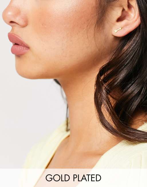 Bloom & Bay - Boucles d'oreilles en plaqué or en forme de flèche