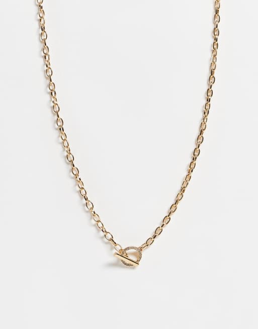 Bloom & Bay - Collana color oro con cinturino a T