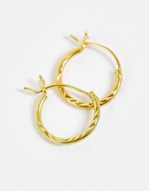 Bloom Bay gold plated pack mini hoop earrings ASOS