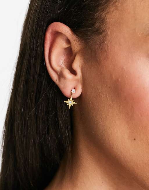 Star shaped hot sale drop earrings