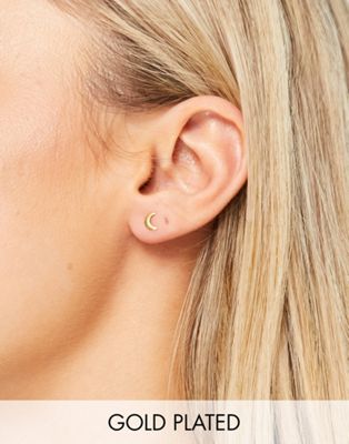 Bloom & Bay gold plated half moon earrings