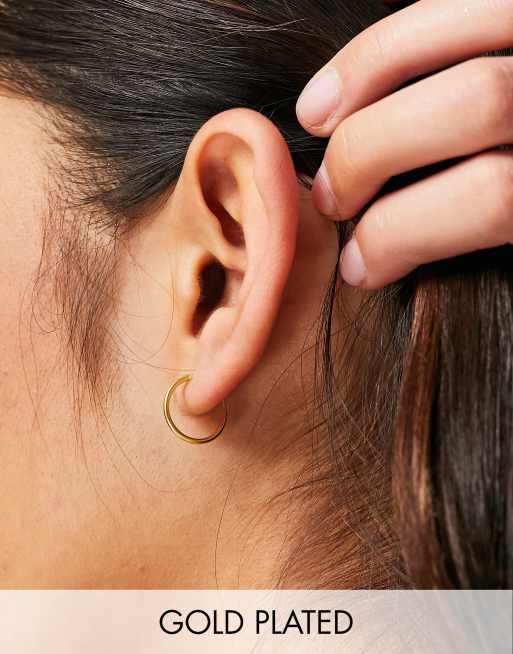 Bloom Bay gold plated hoop earrings ASOS