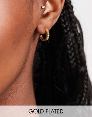 The bay gold hoop on sale earrings