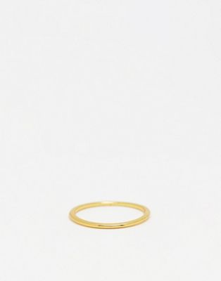 Bloom & Bay gold plated rounded edge band ring