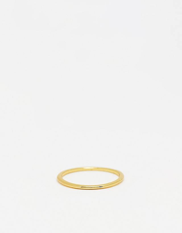 Bloom and Bay - Bloom & Bay gold plated rounded edge band ring