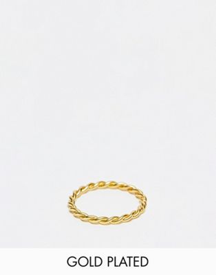 Bloom & Bay gold plated twisted band ring