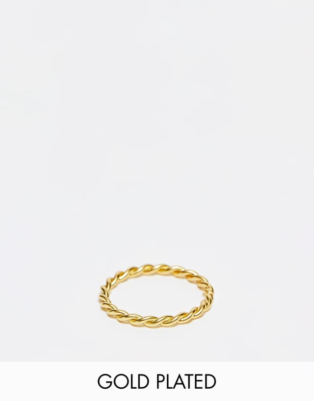 Bloom & Bay gold plated twisted band ring