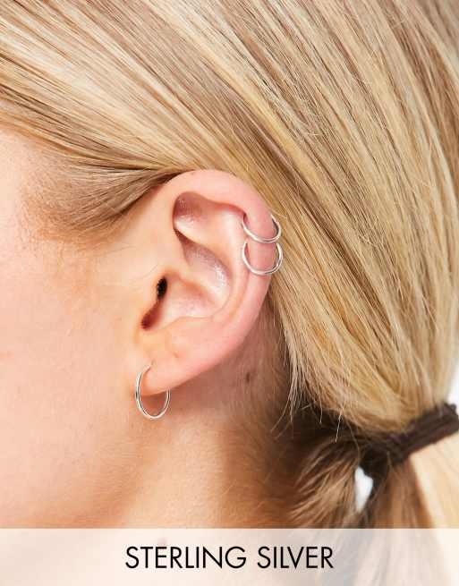 Bloom & Bay - Orecchini a cerchio in argento sterling