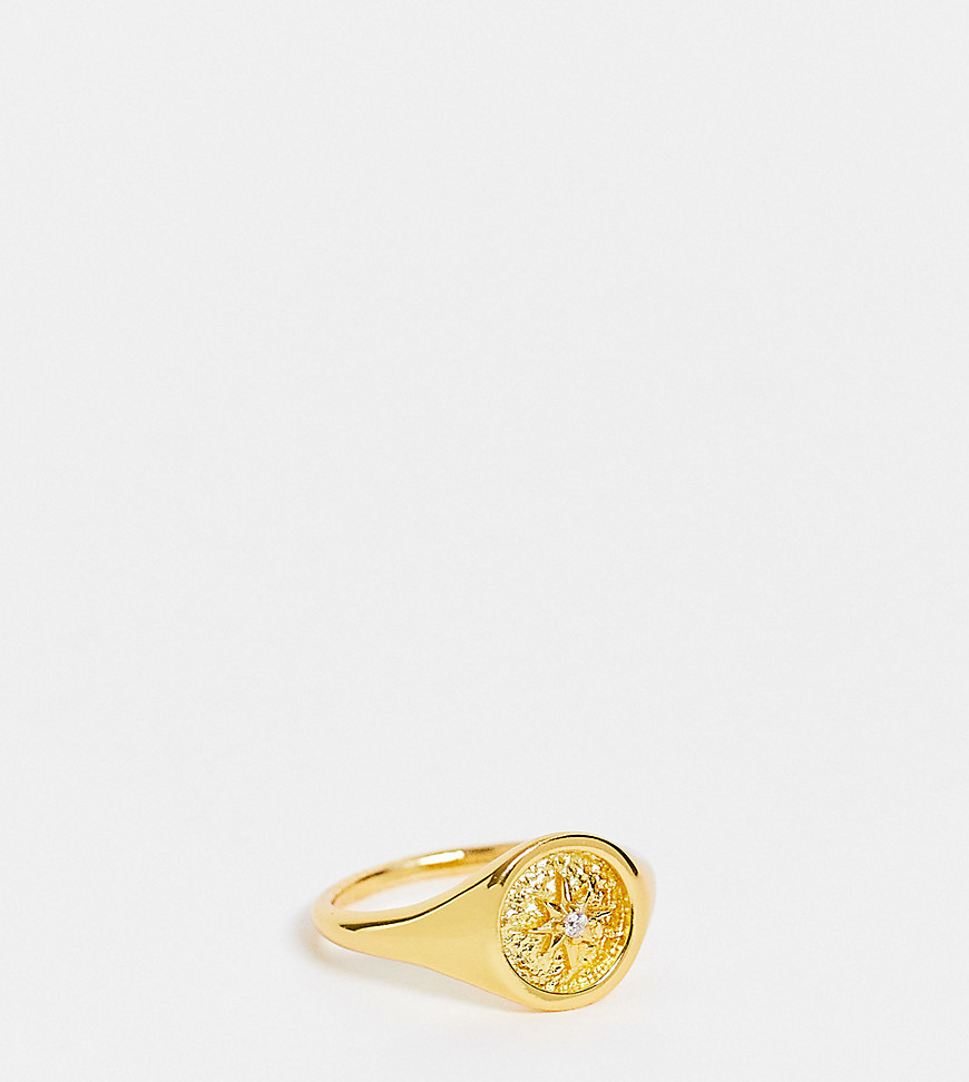 Bloom and Bay Bloom & Bay star detail gold plated ring