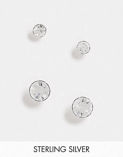 Bloom & Bay sterling silver 2 pack stud earrings