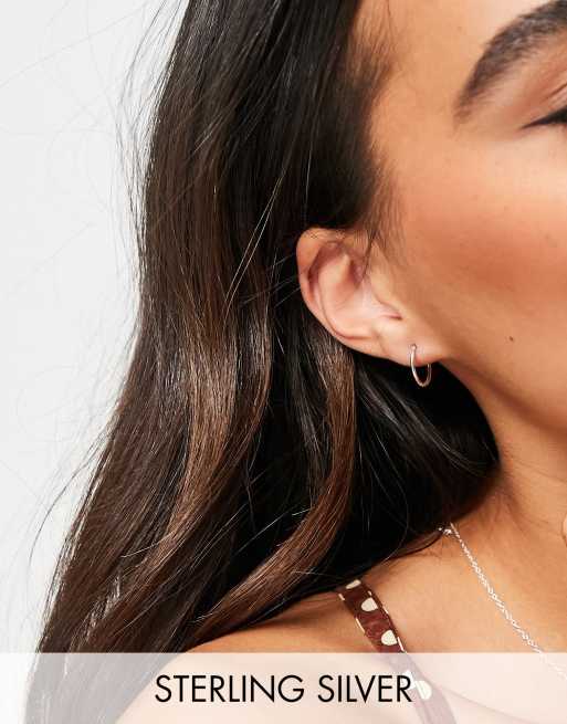 Asos sterling hot sale silver hoops