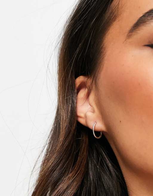 Bloom Bay sterling silver hoop earrings ASOS