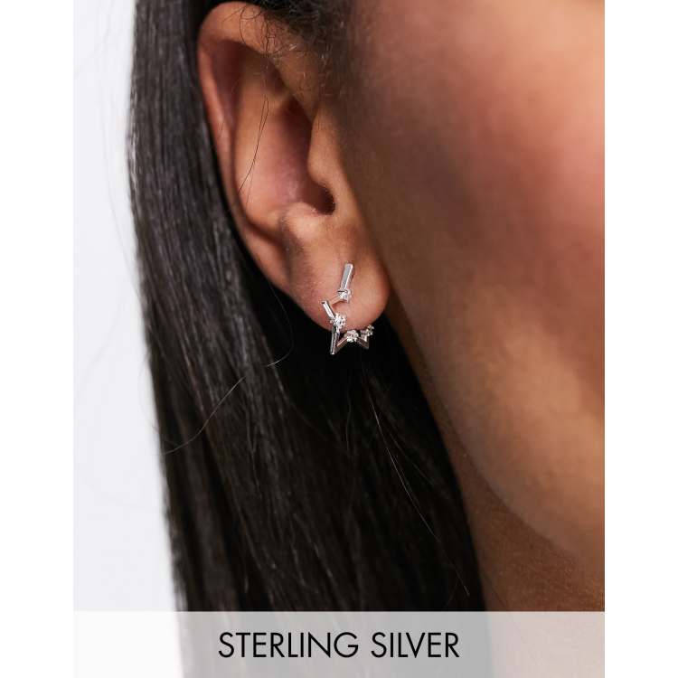 Star shaped hoop deals earrings