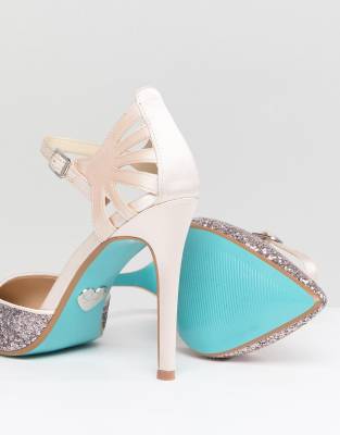 betsey johnson blue heels