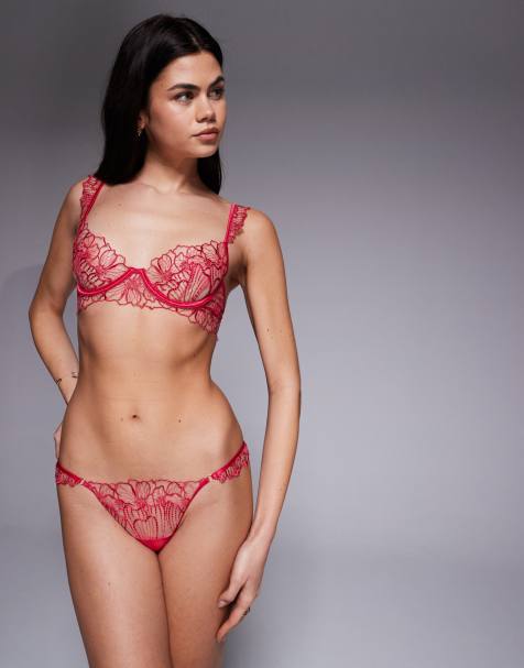 Bluebella - Amarosa - Lyserøde briefs med åbne blomsterbroderier - view 1